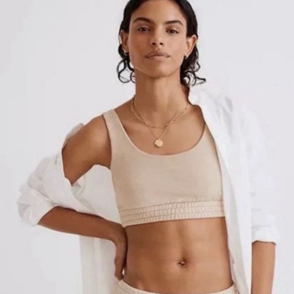 Madewell women’s XL bra bralette top Cream oatmeal lounge sweatshirt resourced